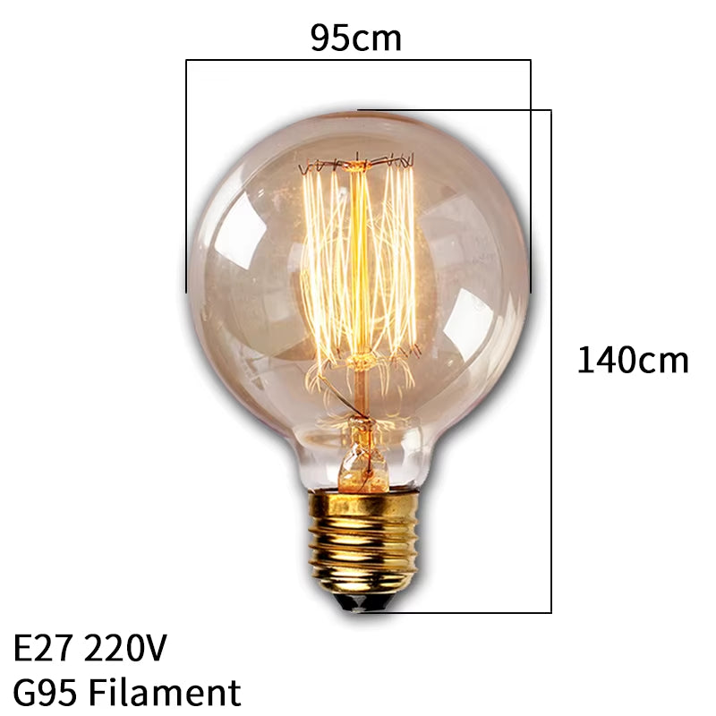 Dimmable  Light Bulb E27 40W 220V Retro Vintage  Bulb Incandescent Ampoule Bulbs Vintage  Lamp Retro Light