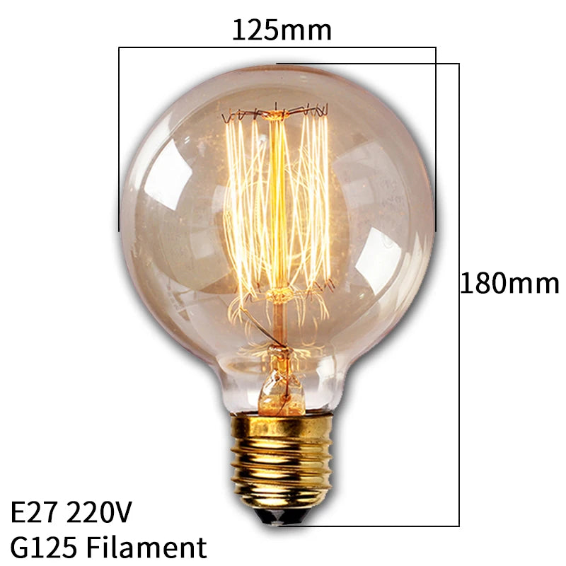 Dimmable  Light Bulb E27 40W 220V Retro Vintage  Bulb Incandescent Ampoule Bulbs Vintage  Lamp Retro Light