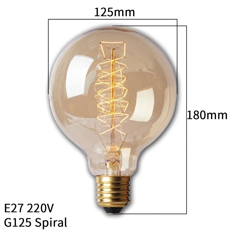 Dimmable  Light Bulb E27 40W 220V Retro Vintage  Bulb Incandescent Ampoule Bulbs Vintage  Lamp Retro Light