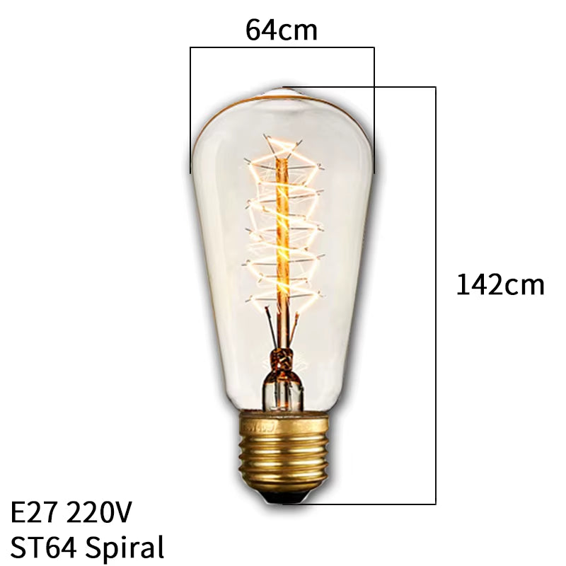 Dimmable  Light Bulb E27 40W 220V Retro Vintage  Bulb Incandescent Ampoule Bulbs Vintage  Lamp Retro Light